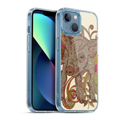 Valentina Animals And Floral Pig Soft Gel Case for Apple iPhone 13 Mini & MagSafe