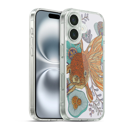 Valentina Animals And Floral Goldfish Soft Gel Case for Apple iPhone 16 & MagSafe