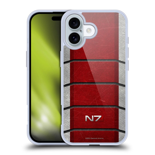 EA Bioware Mass Effect Graphics N7 Logo Armor Soft Gel Case for Apple iPhone 16 & MagSafe