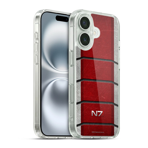 EA Bioware Mass Effect Graphics N7 Logo Armor Soft Gel Case for Apple iPhone 16 & MagSafe