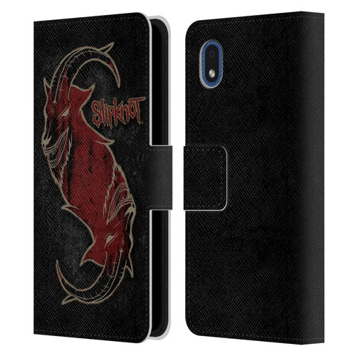 Slipknot Key Art Red Goat Leather Book Wallet Case Cover For Samsung Galaxy A01 Core (2020)