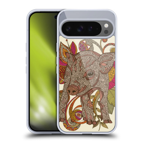 Valentina Animals And Floral Pig Soft Gel Case for Google Pixel 9 Pro XL