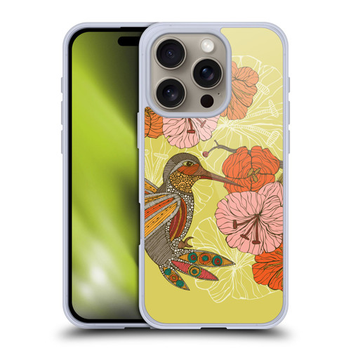 Valentina Birds Hummingbird Flower Soft Gel Case for Apple iPhone 16 Pro