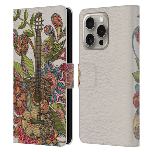 Valentina Bloom Ever Guitar Leather Book Wallet Case Cover For Apple iPhone 16 Pro