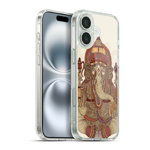 Valentina Symbols Illustration Ganesha Soft Gel Case for Apple iPhone 16 Plus & MagSafe