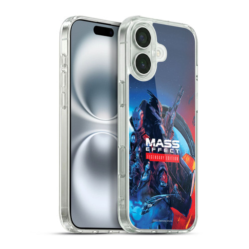 EA Bioware Mass Effect Legendary Graphics Key Art Soft Gel Case for Apple iPhone 16 Plus