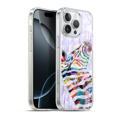 Artpoptart Animals Purple Zebra Soft Gel Case for Apple iPhone 16 Pro Max & MagSafe