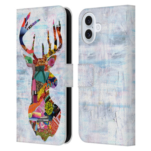 Artpoptart Animals Deer Leather Book Wallet Case Cover For Apple iPhone 16 Plus