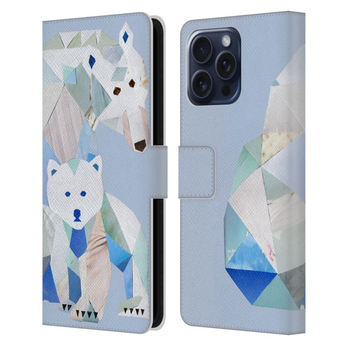 Artpoptart Animals Polar Bears Leather Book Wallet Case Cover For Apple iPhone 16 Pro Max