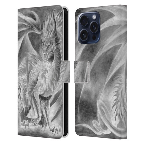 Ruth Thompson Dragons Silver Ice Leather Book Wallet Case Cover For Apple iPhone 16 Pro Max