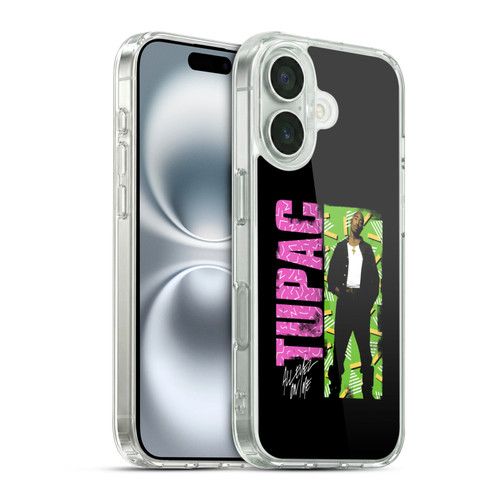 Tupac Shakur Key Art Distressed Look Soft Gel Case for Apple iPhone 16