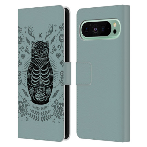 Rachel Caldwell Illustrations Owl Doll Leather Book Wallet Case Cover For Google Pixel 9 Pro XL