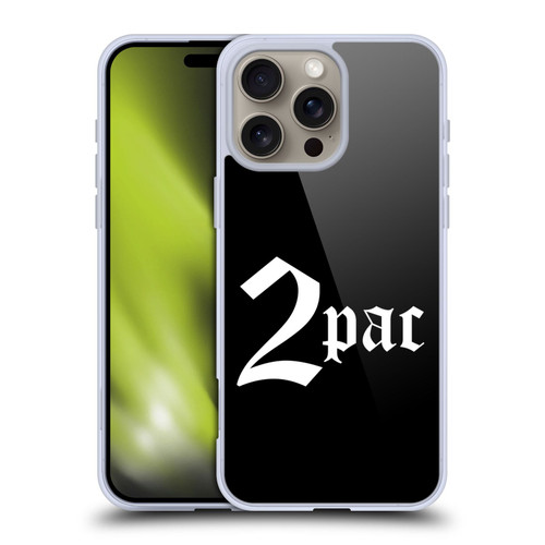 Tupac Shakur Logos Old English Soft Gel Case for Apple iPhone 16 Pro Max