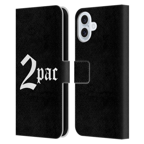 Tupac Shakur Logos Old English Leather Book Wallet Case Cover For Apple iPhone 16 Plus