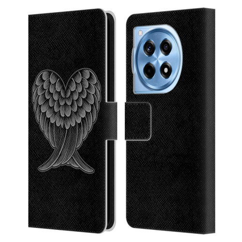 Rachel Caldwell Illustrations Heart Wings Leather Book Wallet Case Cover For OnePlus 12R