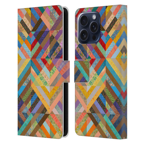 Rachel Caldwell Patterns Superst Leather Book Wallet Case Cover For Apple iPhone 16 Pro Max