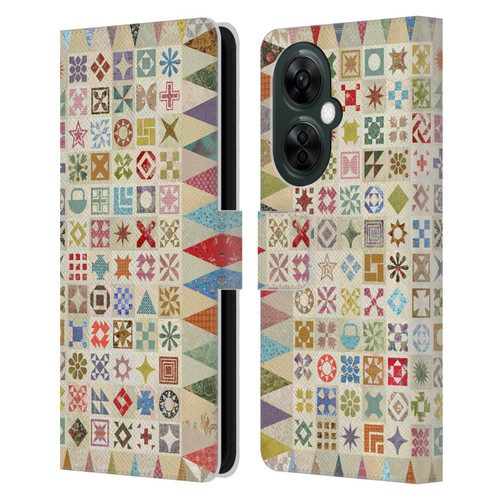 Rachel Caldwell Patterns Jane Leather Book Wallet Case Cover For OnePlus Nord CE 3 Lite 5G