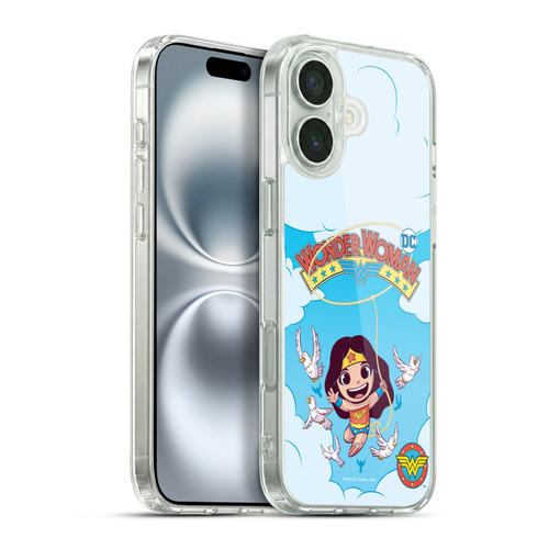 Super Friends DC Comics Toddlers Comic Covers Wonder Woman 1 Soft Gel Case for Apple iPhone 16 Plus & MagSafe