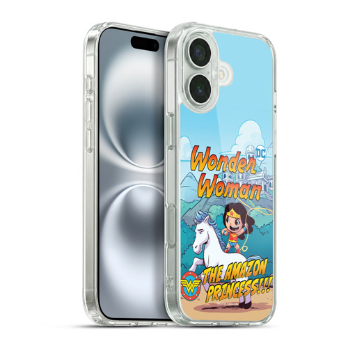 Super Friends DC Comics Toddlers Comic Covers Wonder Woman 2 Soft Gel Case for Apple iPhone 16 Plus & MagSafe