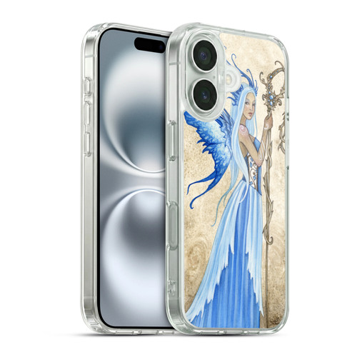 Amy Brown Elemental Series Blue Goddess Soft Gel Case for Apple iPhone 16 & MagSafe