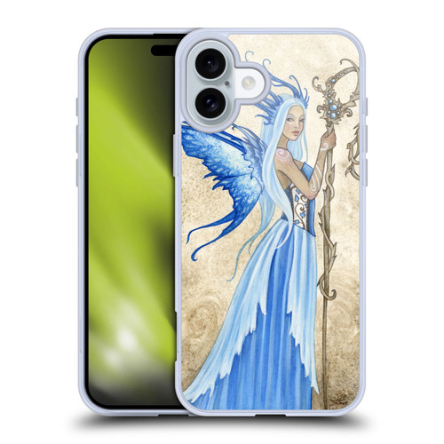 Amy Brown Elemental Fairies Blue Goddess Soft Gel Case for Apple iPhone 16 Plus