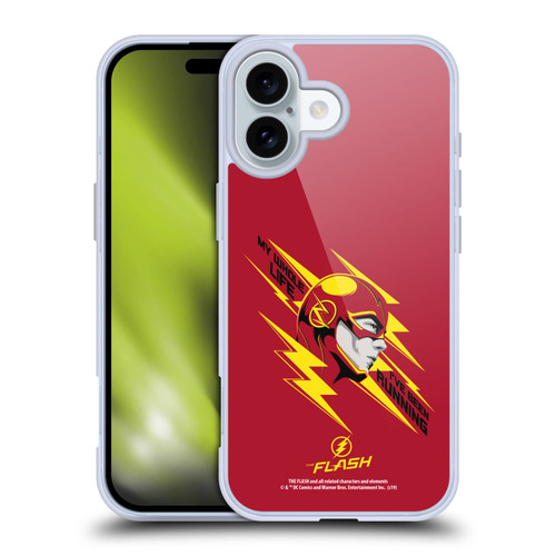 The Flash TV Series Graphics Barry Head Soft Gel Case for Apple iPhone 16 & MagSafe