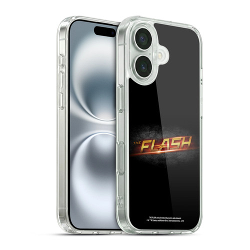 The Flash TV Series Logos Black Soft Gel Case for Apple iPhone 16 & MagSafe