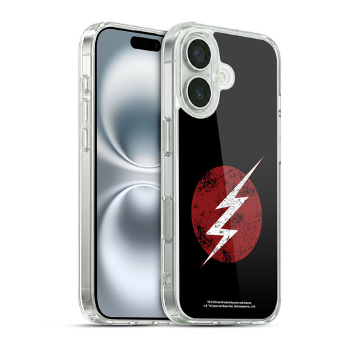 The Flash TV Series Logos Distressed Look Soft Gel Case for Apple iPhone 16 & MagSafe