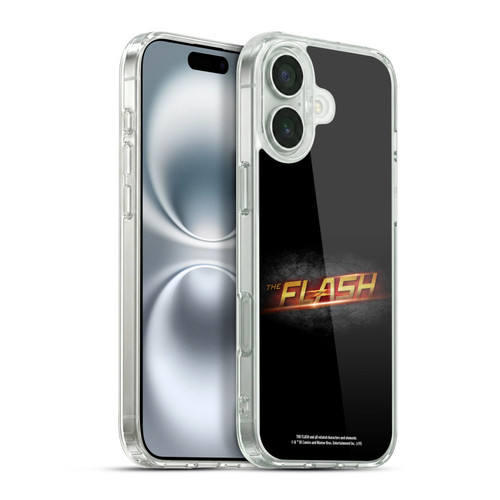 The Flash TV Series Logos Black Soft Gel Case for Apple iPhone 16 Plus & MagSafe