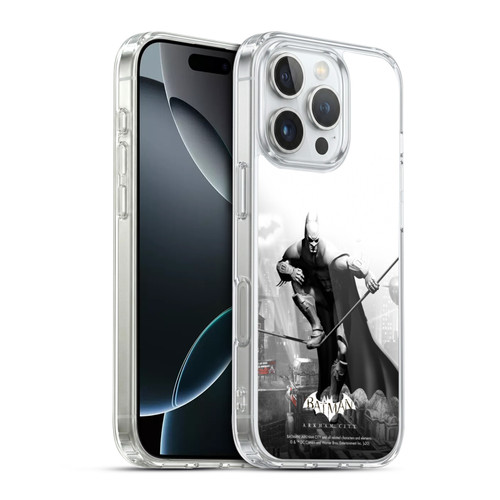 Batman Arkham City Key Art Comic Book Cover Soft Gel Case for Apple iPhone 16 Pro & MagSafe