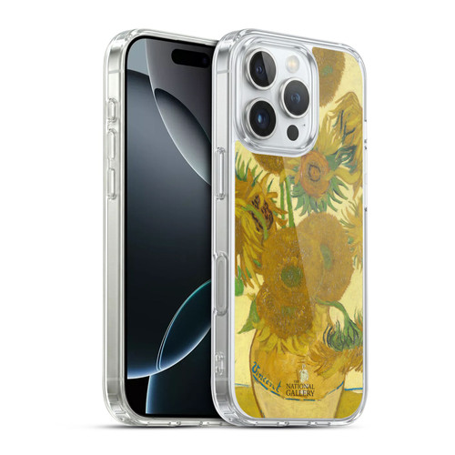 The National Gallery Art Sunflowers Soft Gel Case for Apple iPhone 16 Pro