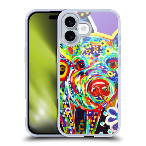 Mad Dog Art Gallery Animals Pig Soft Gel Case for Apple iPhone 16