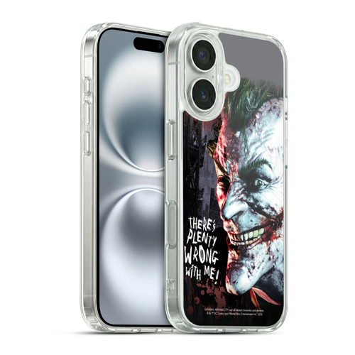 Batman Arkham City Graphics Joker Wrong With Me Soft Gel Case for Apple iPhone 16