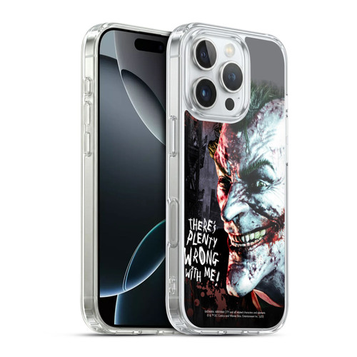 Batman Arkham City Graphics Joker Wrong With Me Soft Gel Case for Apple iPhone 16 Pro