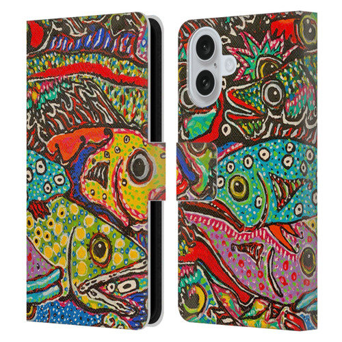Mad Dog Art Gallery Assorted Designs Many Mad Fish Leather Book Wallet Case Cover For Apple iPhone 16