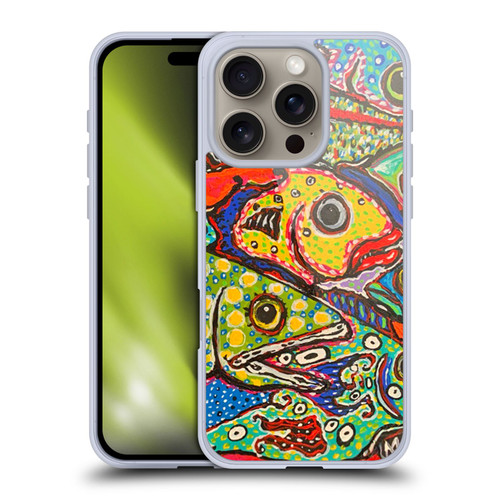 Mad Dog Art Gallery Assorted Designs Many Mad Fish Soft Gel Case for Apple iPhone 16 Pro