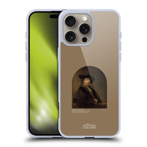 The National Gallery People Rembrandt Self Portrait Age 34 Soft Gel Case for Apple iPhone 16 Pro Max & MagSafe