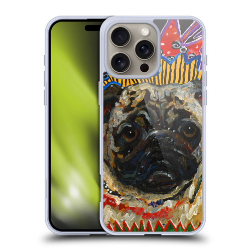 Mad Dog Art Gallery Dogs Pug Soft Gel Case for Apple iPhone 16 Pro Max