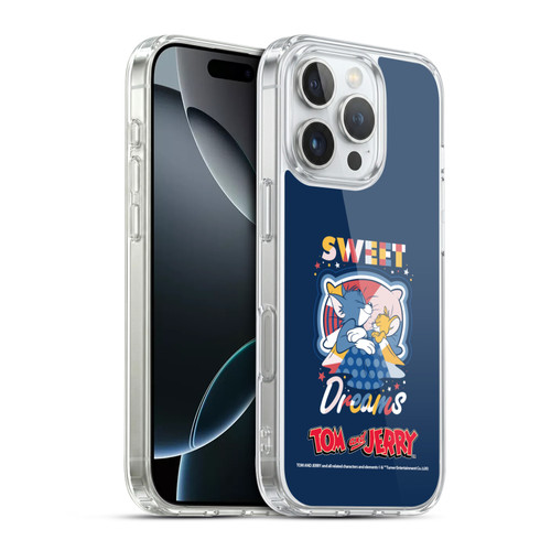 Tom and Jerry Color Blocks Sweet Dreams Soft Gel Case for Apple iPhone 16 Pro & MagSafe