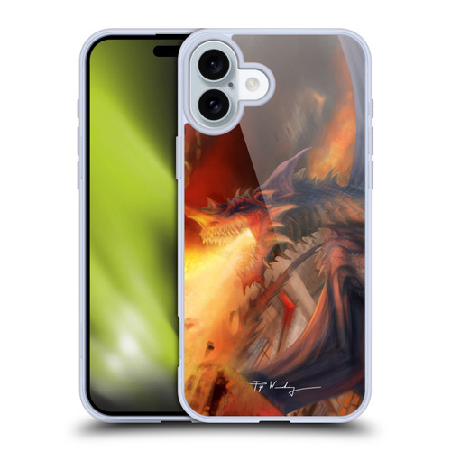Piya Wannachaiwong Dragons Of Fire Blast Soft Gel Case for Apple iPhone 16 Plus