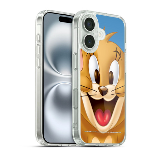 Tom and Jerry Full Face Jerry Soft Gel Case for Apple iPhone 16 & MagSafe