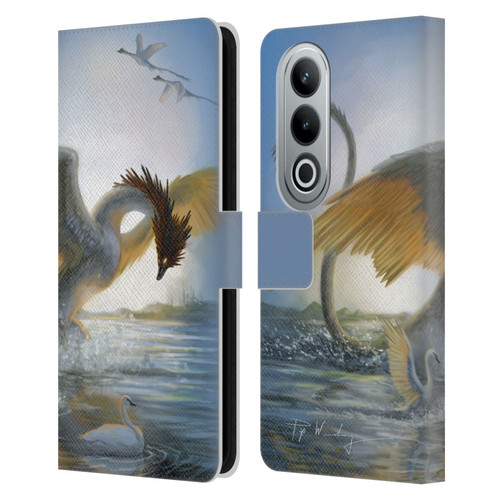 Piya Wannachaiwong Dragons Of Sea And Storms Swan Dragon Leather Book Wallet Case Cover For OPPO OnePlus Ace 3V 5G