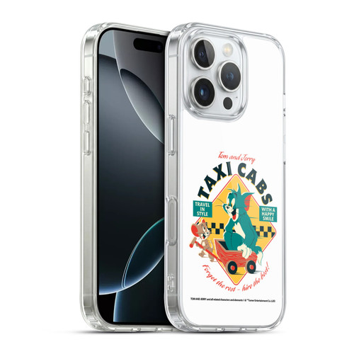 Tom and Jerry Retro Taxi Cabs Soft Gel Case for Apple iPhone 16 Pro & MagSafe