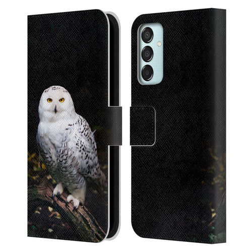 Patrik Lovrin Animal Portraits Majestic Winter Snowy Owl Leather Book Wallet Case Cover For Samsung Galaxy M15/F15 5G