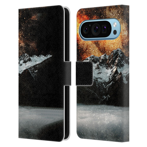 Patrik Lovrin Dreams Vs Reality Burning Galaxy Above Mountains Leather Book Wallet Case Cover For Google Pixel 9 / Pixel 9 Pro