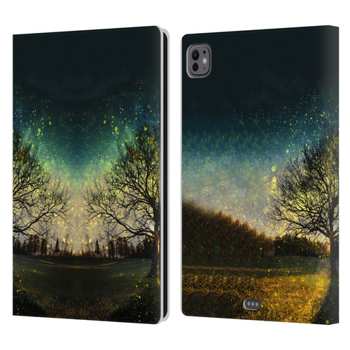 Patrik Lovrin Dreams Vs Reality Magical Fireflies Dreamy Leather Book Wallet Case Cover For Apple iPad Pro 11 M4 2024