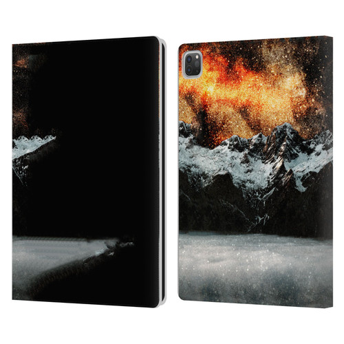 Patrik Lovrin Dreams Vs Reality Burning Galaxy Above Mountains Leather Book Wallet Case Cover For Apple iPad Pro 13 M4 2024