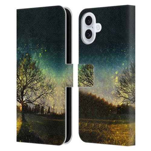 Patrik Lovrin Dreams Vs Reality Magical Fireflies Dreamy Leather Book Wallet Case Cover For Apple iPhone 16 Plus