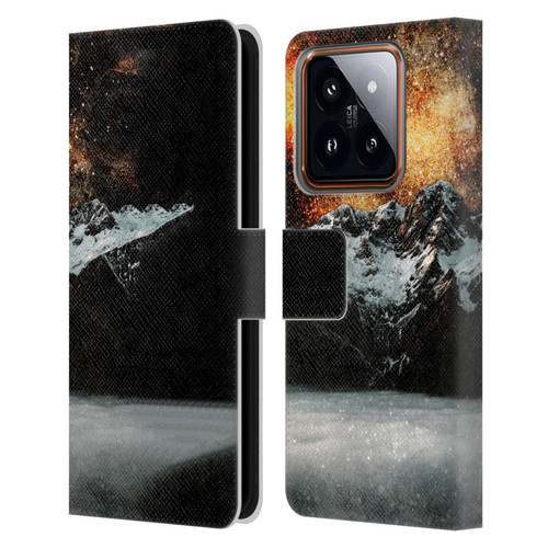 Patrik Lovrin Dreams Vs Reality Burning Galaxy Above Mountains Leather Book Wallet Case Cover For Xiaomi 14