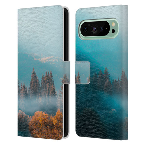 Patrik Lovrin Magical Foggy Landscape Autumn Forest Leather Book Wallet Case Cover For Google Pixel 9 Pro XL